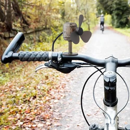 Portable Wind Turbine USB 5W for Outdoor Power Bank with Light, Compact Wind Energy Charger for Cycling, Cars, Electric Vehicles and Camping, Black — view 4