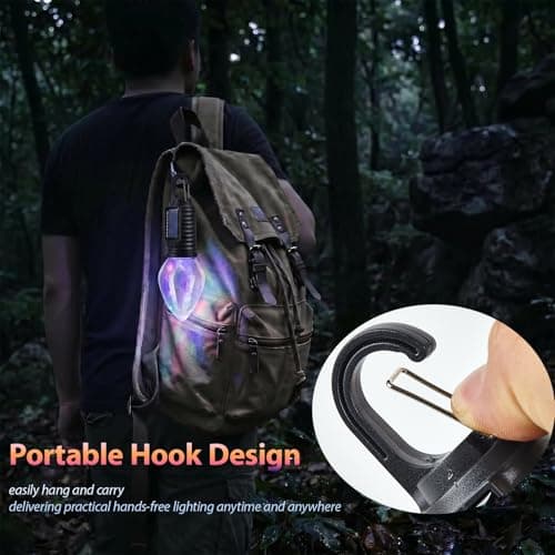 Rechargeable Camping Lights for Tent, 4 Pack Solar Powered Camping Lamp, RGB USB Charging Camping Lamp, Waterproof Led Camping Lantern, Portable Camping Light, Coloured Outdoor Lantern — view 5