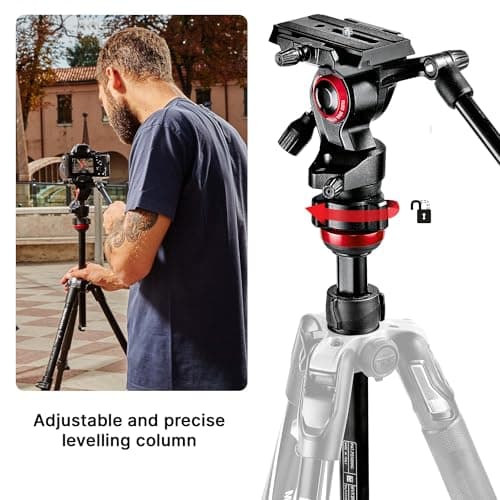 Manfrotto Befree Live, Travel Video Tripod with Fluid Head, Lever Closure — view 3