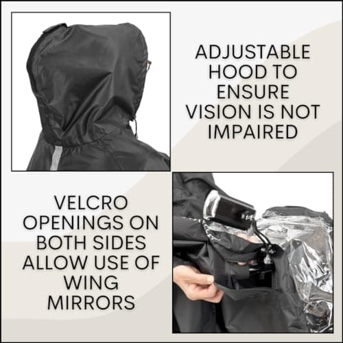 Staveley Mobility Scooter Cape | Unisex Waterproof Rain Poncho Cover for Electric Scooters and Wheelchair Users – Lightweight, Compact (Large Cape) — view 6