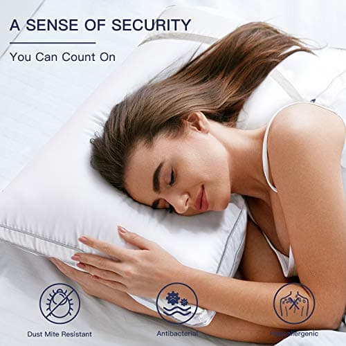 BedStory 2 Pack Hotel Quality Pillows, Down Alternative, Supportive Filled Pillows for Neck/Back/Side Sleepers, Standard Size 42x70cm — view 4