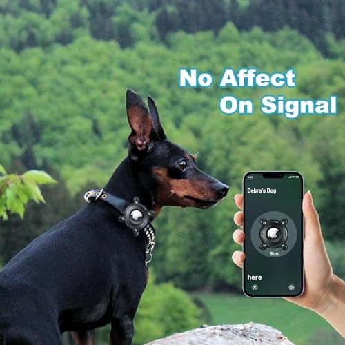 Compatible with AirTag Dog Collar Holder, Waterproof Dog Airtag Holder, Anti-lost Shock Resistant Mini Air Tag Holder, Hard TPU Full Protection Airtag Case for Backpack,Luggage,Cat,Dog Gps Tracker — view 2