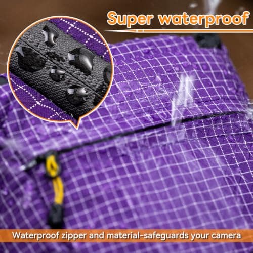 HIKEMAN Shoulder Bag Case for Camera - Waterproof Shockproof Camera Bag,Detachable Strap for Daily Use,Outdoor Activities,Travel,Mountain Climbing (Black) — view 3