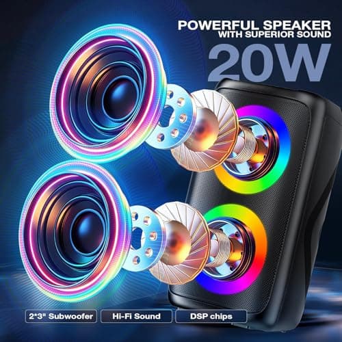 Karaoke Machine 2 Microphones for Adults & Kids,Bluetooth Speaker — view 3