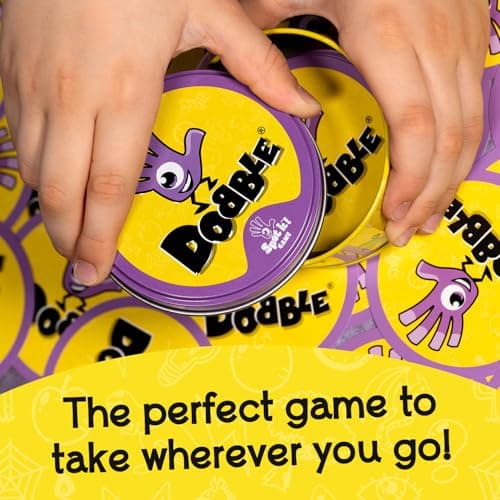 Asmodee | Dobble | Fun Family Card Game | Fast-Paced Observation Game | 15 Min Playtime | 2-8 Players | Ages 6 and up | Tin Box & 55 Cards — view 6