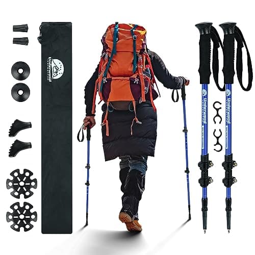 2-Pack Walking Sticks for Women and Men,Telescopic Trekking Pole for Hiking