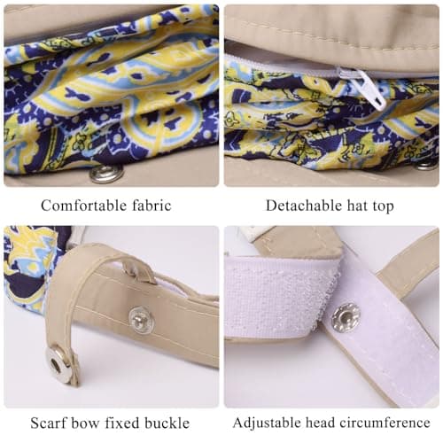 KXF Women 2 in 1 Foldable Sun Hat with Neck Flap Breathable Quick Dry 360°Protection Outdoor Sports Visor Large Brim UV Sun Protection UPF 50+ Beach Fishing Hat — view 4