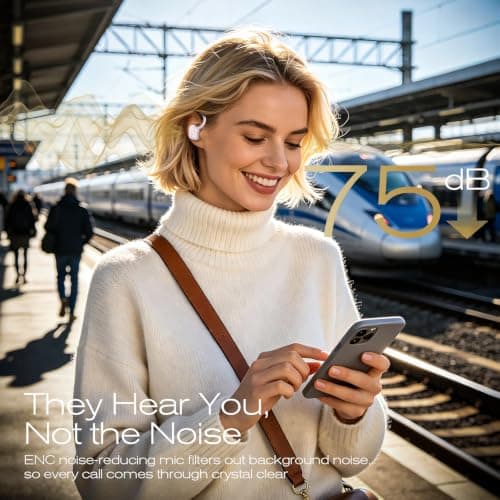 Wireless Earbuds Sports with EarHooks, HiFi Stereo Bluetooth 5.4 Headphones — view 5
