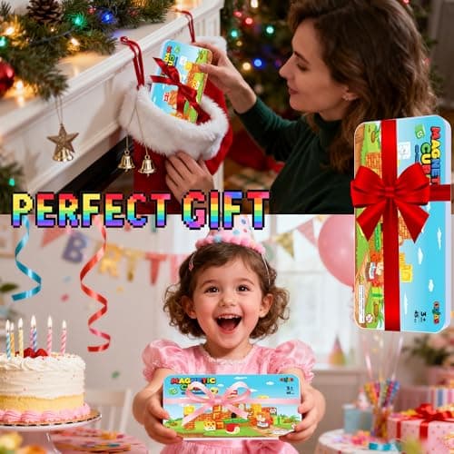Mini Magnetic Building Blocks Travel Set with Case, 45pcs Travel Magnetic Toys with Portable Box for Kids, STEM Educational Sensory Toys, Classroom Must Have, Learning Gift for Toddlers, Boys & Girls — view 4