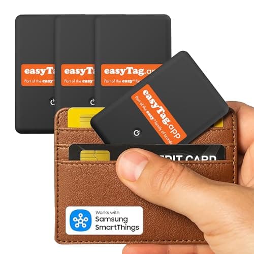 easyTag Wallet Card Tracker (4 Pack), Compatible with Samsung SmartThings