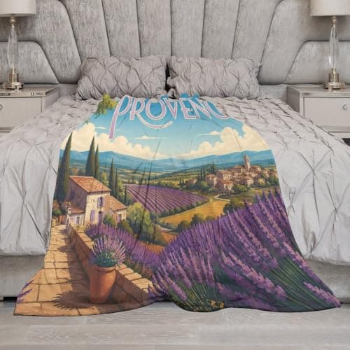 Provence Lavender Field Travel Cosy Home Blanket 40"x50" New Year Gift — view 5