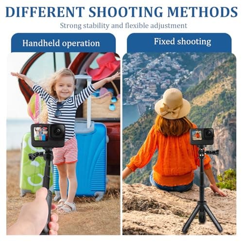 Mini Tripod Selfie Stick for Action Camera,13-25cm Extendable Camera Stand — view 5