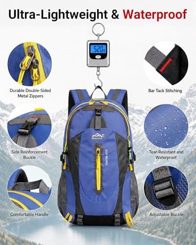 Besrina 40L Lightweight Hiking Backpack, Waterproof Rucksack for Men Women — view 4