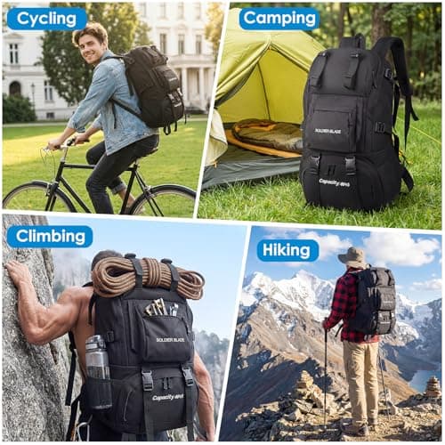 Sockywin Hiking Backpack 45L, Waterproof Rucksack for Camping Trekking — view 6