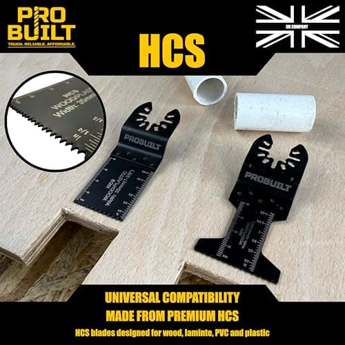 ProBuilt 120PCS Oscillating Multi Tool Blades | Universal Saw Blades & Sandpaper Kit for Wood & Metal Cutting | High-Carbon Steel | Compatible with DeWalt, Makita, Dremel, Milwaukee, Fein & More — view 4