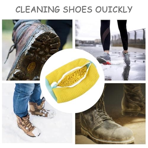 Trainer Washing Machine Bag,Laundry Shoe Bags for Washing Machine for All Shoe Types & Sizes, 360° Wrap-Around Cleaning, Shoe Washing Machine Bag for Washer & Dryer - YELLOW 2PCS — view 6