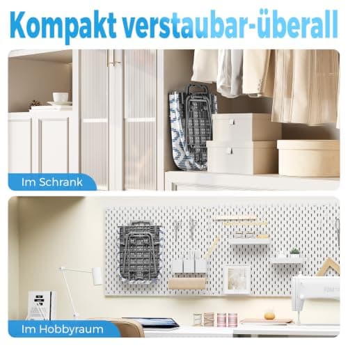 KINGRACK Foldable Small Ironing Board with Iron Rest, 30×76 cm,Blue — view 3