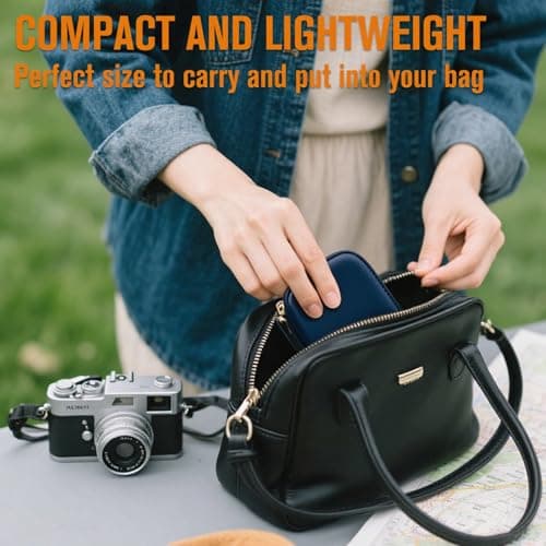 Travel Cable Organiser Bag, Portable Electronics Travel Organizer Tech Pouch, Universal Cord and Travel Gadgets Cable Pouch for Cables Power Bank Earphone USB Drive Hard Disk (Single-Layer Navy Blue) — view 5