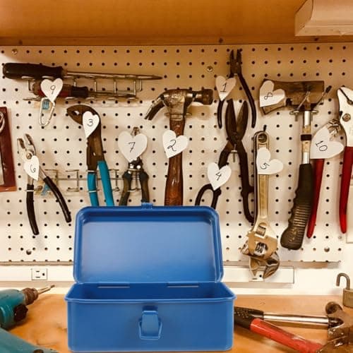 2pcs Portable Iron Tool Box with Latching Handles, Large Capacity Blue — view 6