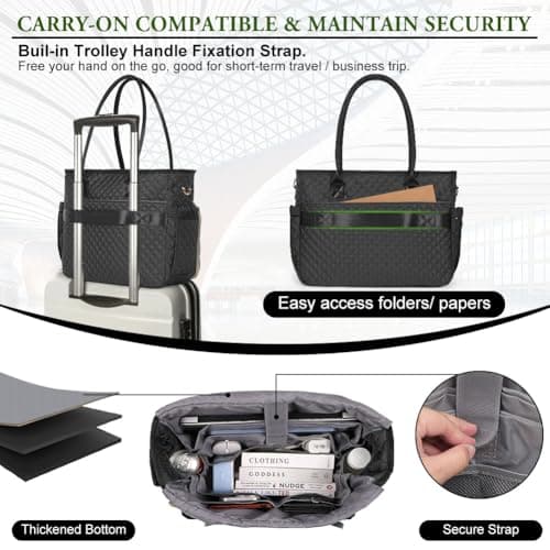 APXEL Laptop Bag Briefcase for Women Large Laptop, 15.6 inch Teacher Bag — view 6