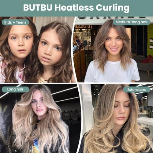 BUTBU Heatless Curlers Headband, 5PCS No Heat Hair-Curlers and Rollers — view 6