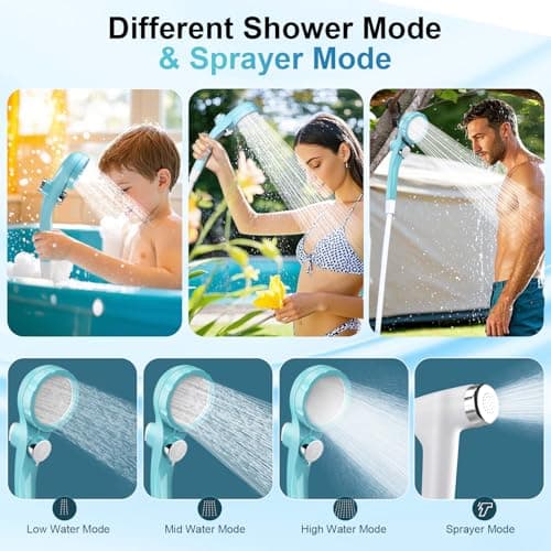 AUTOPkio Portable Camping Shower, Upgraded Rechargeable Outdoor Shower Pump — view 4