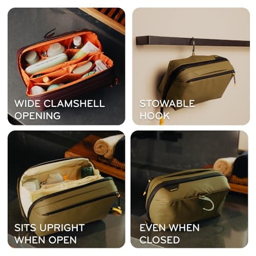 Peak Design Wash Pouch, Eclipse, Weatherproof Travel Toiletry Bag, Upright or Hanging Kit with Pockets, Magnetic Toothbrush Pocket, Wide UltraZip Opening, Toiletry Bag for Men and Women — view 2