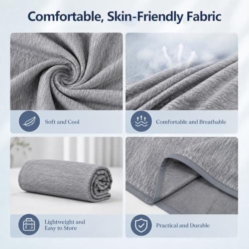 Summer Cooling Blanket for Hot Sleepers, Night Sweats Breathable, 150x200cm — view 3