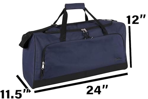 Trailmaker 55 Litre Canvas Duffle Bags for Men & Women for Traveling, the Gym, and as Sports Equipment Bag/Organizer (Navy Blue) — view 4