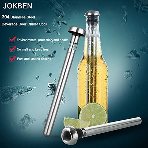 Stainless Steel Beverage Beer Chiller Stick Drink Bottle Rod Instant Portable Cooling Sticks Merrday Stainless Steel Tumbler Beer Brewing Wort Chiller for Home, Pool, Beach and BBQ — view 2