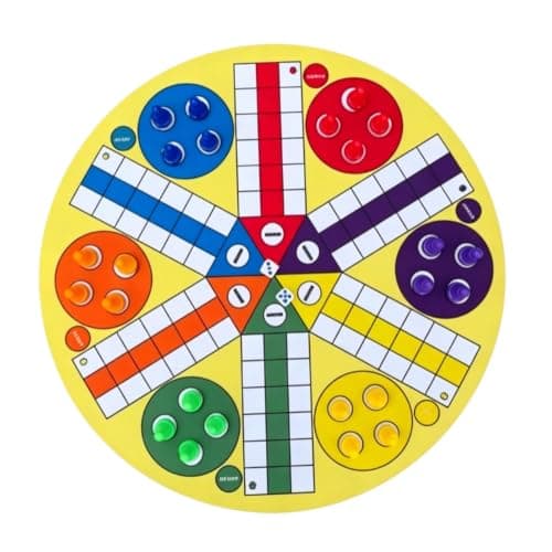 Tangxi 6 Player Ludo Flying Chess Board Game Large Portable (Height 23mm — view 5