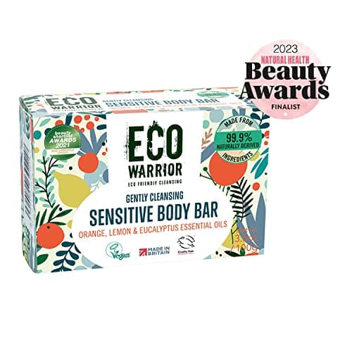 Eco Warrior Sensitive Body Soap Bar, Green Clay & Citrus Oils, Vegan, 100g — view 2