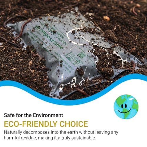 100x Eco-Friendly Mailing Bags Compostable Parcel Bags - Assorted Sizes (Small to Large) - Zero Waste Shipping Bags - Corn Starch Grey Postage Packaging for Vinted, eBay, Small Businesses — view 6