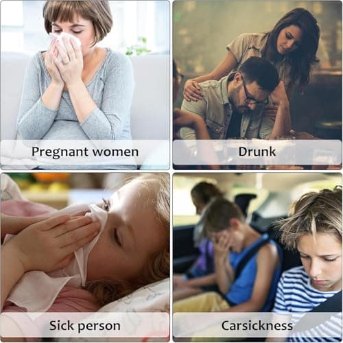 20Pack Vomit Bags Disposable Barf Bags,1000ml High Density Emesis Bags with Snap,Perfect for Morning Sickness,Kids,Pregnant Woman,Car Motion Sickness，Airsick (Purple) — view 6