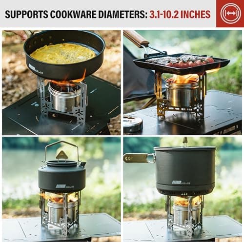 ALOCS 2250W Alcohol Stove Set with Foldable Stand Camping Stove — view 5