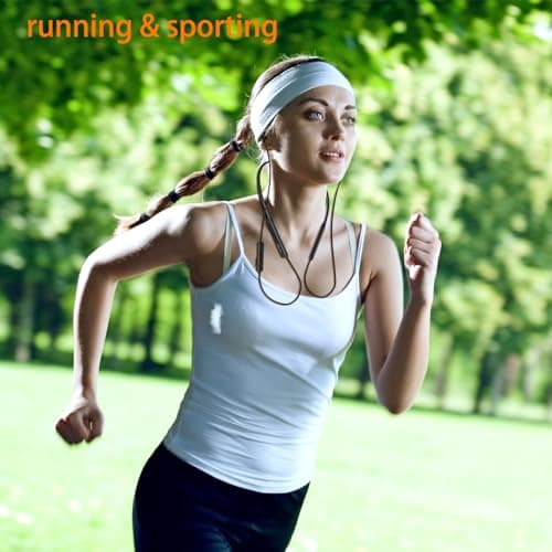MORMOQUE G5 Neckband Bluetooth Headphones,with Microphone Wireless Earphone,HiFi Deep Bass Earbuds,Magnetic Metal Headset,IPX5 Sweatproof 36Hrs Playtime for Sports Music Phone Call — view 5