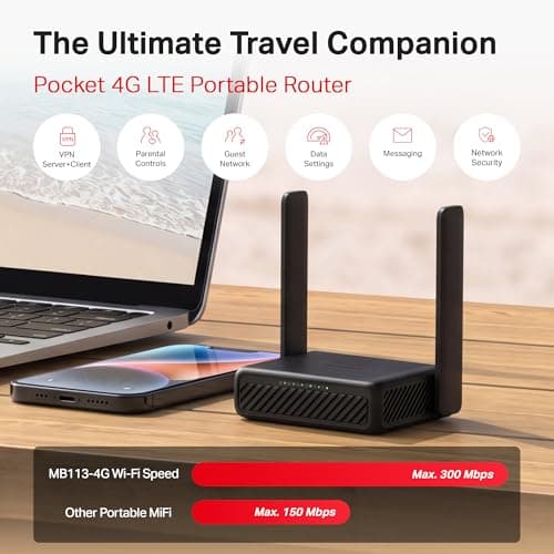 MERCUSYS MB113-4G Portable WiFi 4G Router with SIM Slot, Portable WiFi — view 2