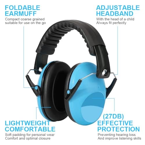 JOAASU 3 Pack Kids Ear Defenders, Ear Defenders Children, 26dB SNR Noise Cancelling Headphones for Kids, Soft Childrens Ear Headphones Ear Muffs, for Boys, Girls, Toddlers, Child (3 Pack) — view 2