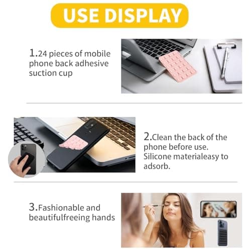 3Pack Silicone Suction Cup Phone Holder Double Sided 24 Suction Phone — view 5