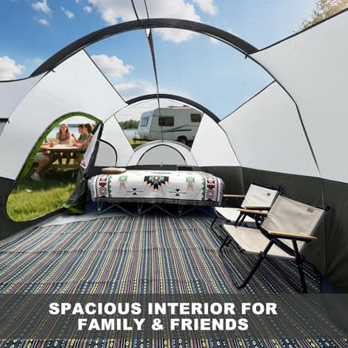 CAMPROS CP 8 Person Camping Tent, Room Divider, Rainfly, Weather Resistant — view 3