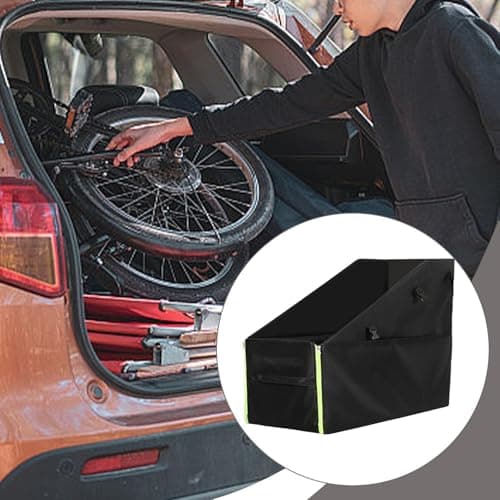 QSTDGVPW Folding Bike Storage Box, Travel Bag, Dustproof Bag for Folding Bikes, Black L No Wheel — view 5