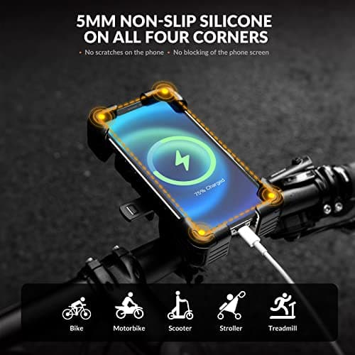 ROCKBROS Bike Phone Mount with Auto-lock, 360°Rotation Fit for 4.5-7.2” — view 6
