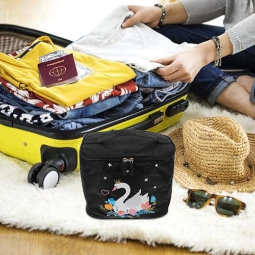 SHOWERORO Travel Toiletry Bag Foldable Large Capacity Waterproof with Multi-Compartment Polyester Storage for Makeup Tools and Cosmetics for Travel Organiser — view 6