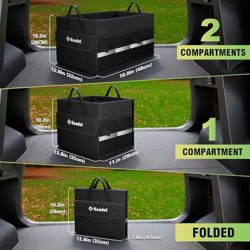 K KNODEL Car Boot Storage Organiser for SUV, Van, Truck (Small, Black) — view 4