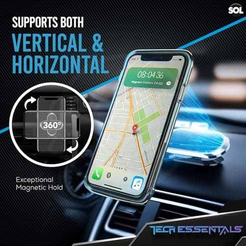 SOL 1pk Magnetic Phone Holder for Car - Air Vent Magnet Mount — view 6
