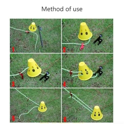 TPR Rubber Tent Stake Cover Soft Touch Protection(Blue) — view 3