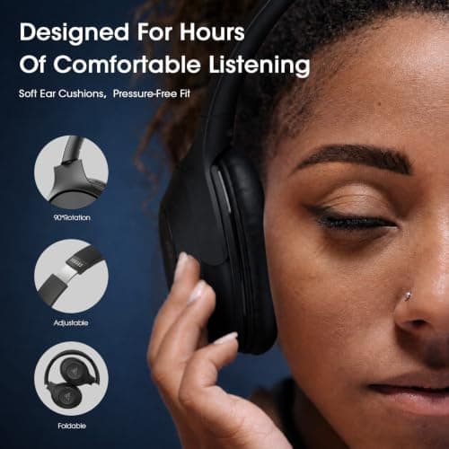DOQAUS Bluetooth Headphones Over Ear Wireless, 9 EQ Modes & App Control — view 4