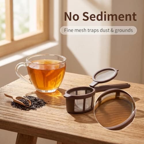 Reusable Coffee/Tea Infuser – Fine Mesh Strainer, Loose Leaf & Ground — view 6