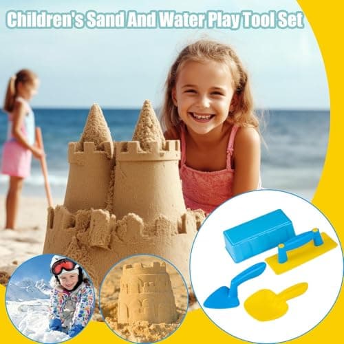 Beach Sand Toys, Snow Sand Building Set, Shovel Mold Tool Kit, Creative Castle Builder, Durable Travel Case, For Kids Toddler Summer Camping Travel Backyard Games — view 3