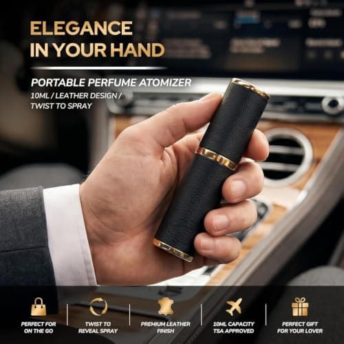 Toureal Travel Perfume Atomiser Refillable, 10ml Perfume Spray Bottles — view 2